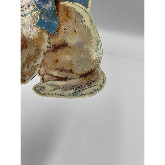 Vintage 1986 Merrimack Kitty Die Cut Cardboard Ornament - Picture 4 of 4